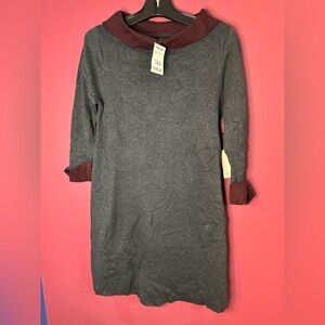 New Adrienne Vittadini grey and burgundy dress - Medium